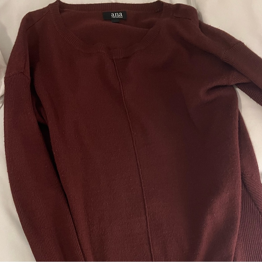 ANA maroon sweater. L.